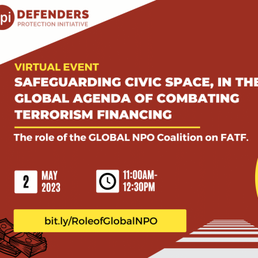 Safeguarding Civic Space, in the Global Agenda of Combating Terrorism Financing