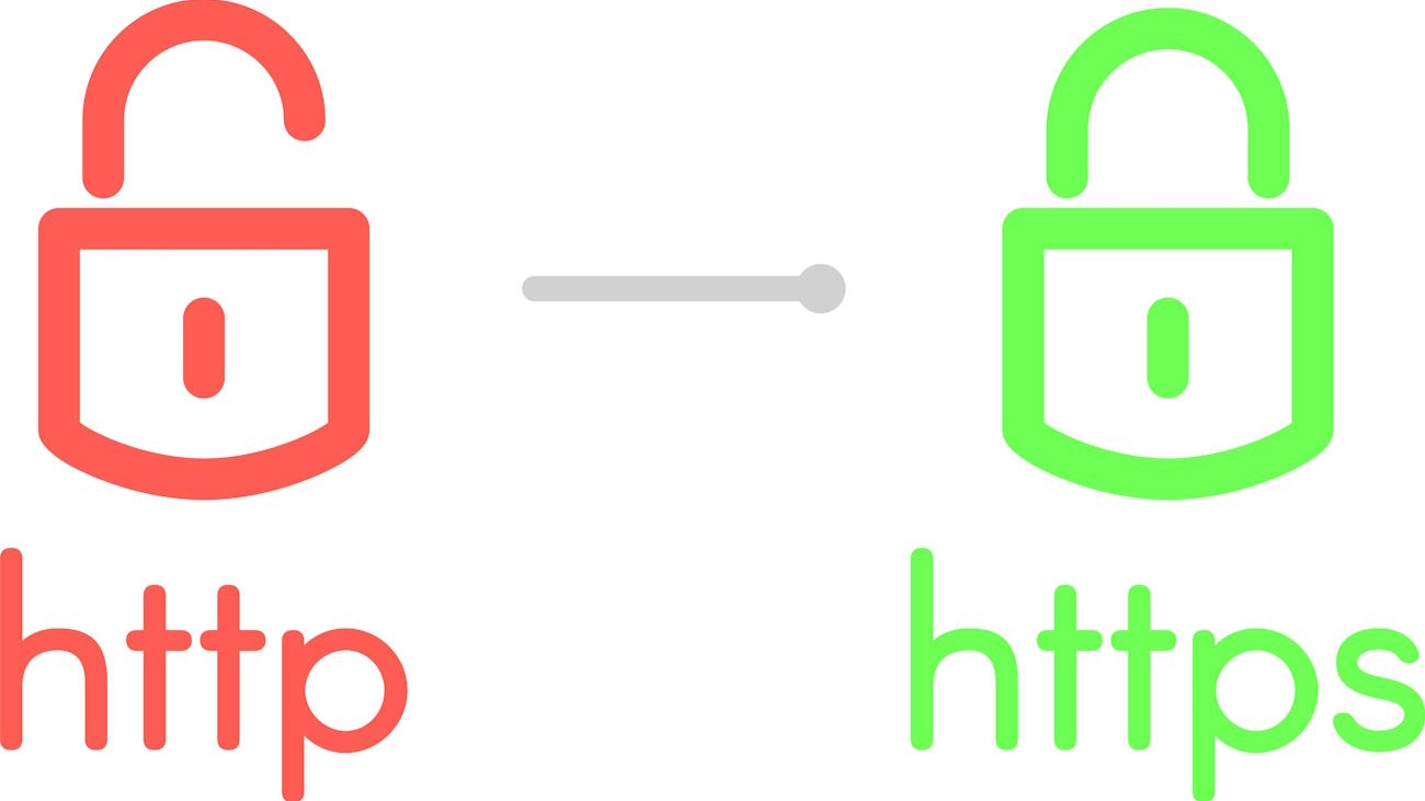Http and https security certificates vector illustration. Web browser protocols isolated icons